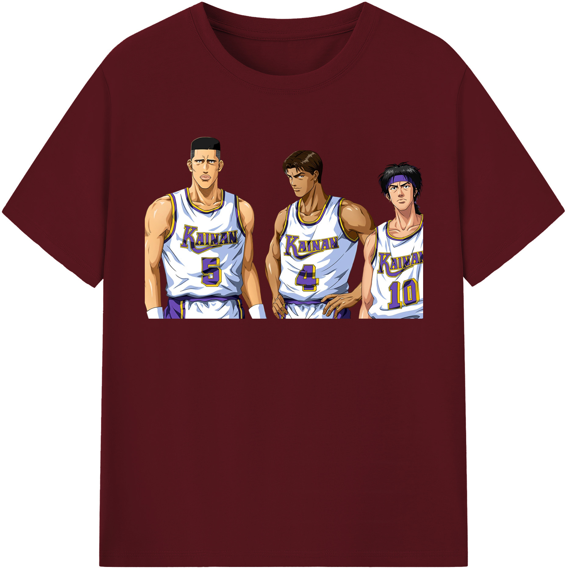 SLAM DUNK／スラムダンク 綿100％半袖Tシャツ（フロントプリント）